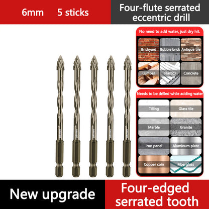 🔥2026 Hot Sale🔥Hög kvalitet 4-Flute Serrated Eccentric Drill Bit Set