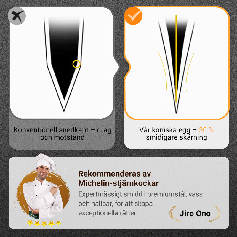 Darth Vader Ultra Sharp 🔥 Aldrig flis eller fläck Professionell kökskniv 💥