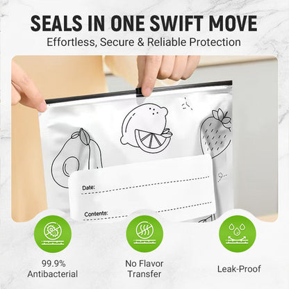 🔥Globalt populärt🍗 Begränsad tid! Köp 3 få 2 gratis🥦Återanvändbara förslutningsbara förvaringspåsar i aluminiumfolie🥦