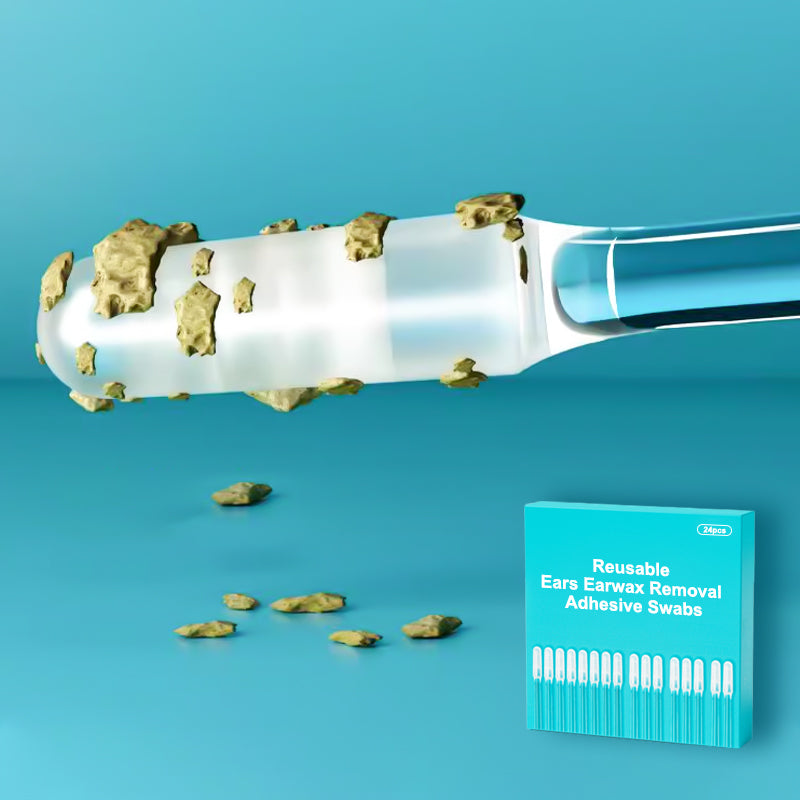 Återanvändbara öronvax avlägsnande klistermärken