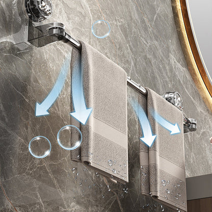 🛁 Light Luxury No-Punch – infällbar handdukshängare med sugkopp✨