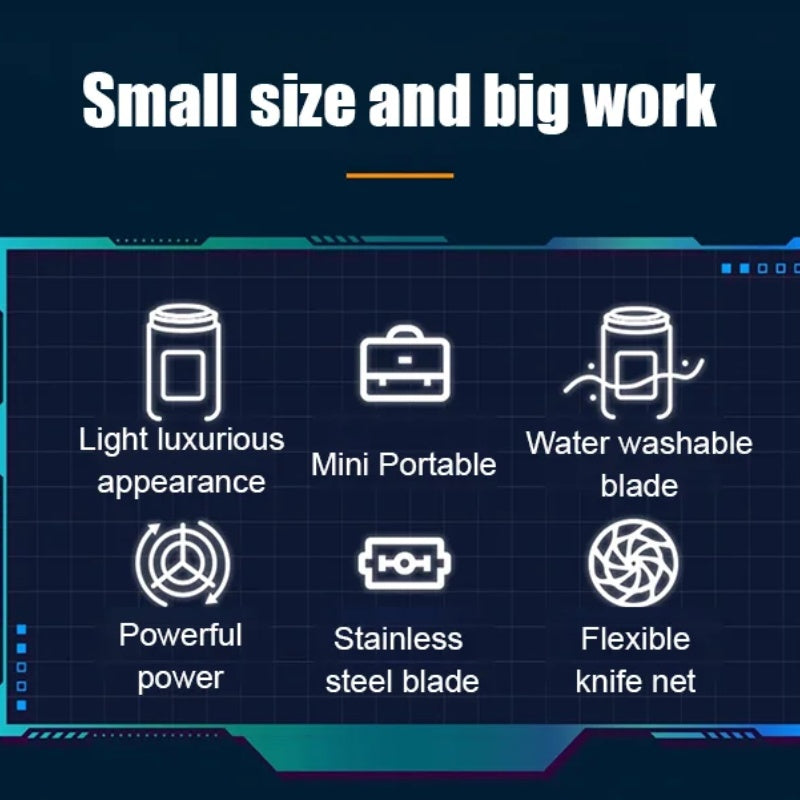 Bärbar kraftfull elektrisk rakapparat med visuell digital display