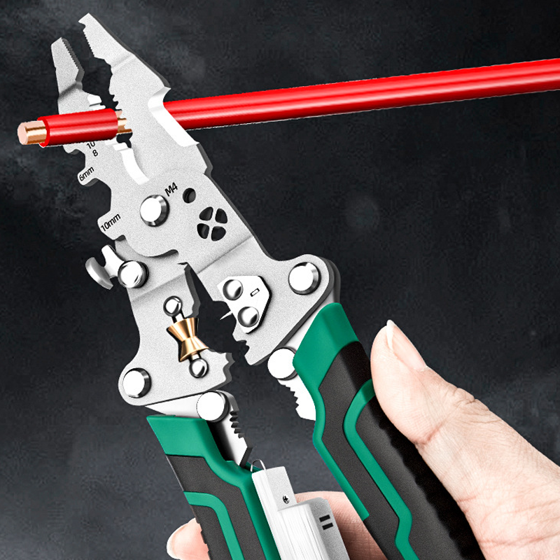 🔧FÄRDIG MED 5 VERKTYG🔥Elektrisk Mät-tång – Mäter spänning + klipper + bänder i EN!