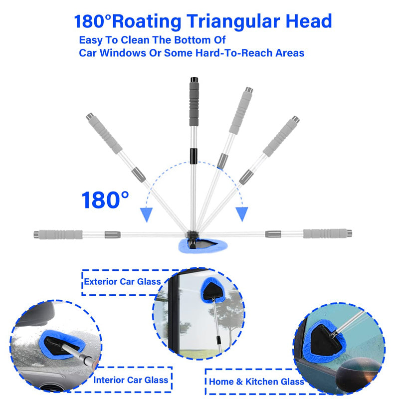 🔥Superpraktisk🔥Rengöringskit för bilruta - infällbart och roterbart 180°