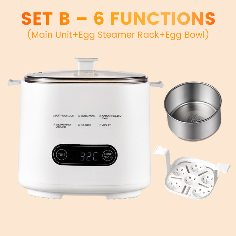 🎁2026 Ny design🥚✨Mini multifunktionell äggkokare med smart touchpanel
